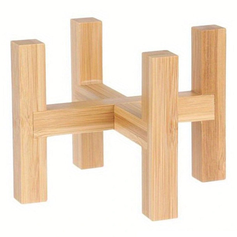 JJTZ Mini Bamboo Floor Four Legged Flower Stand Planters Flower Pots Display Potted Rack, Size S JJTZ Mini Bamboo Floor Four Legged Flower Stand Planters Flower Pots Display Potted Rack, Size S